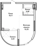 1-кімнатна 1-кімнатна