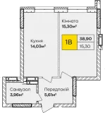  1-кімнатна