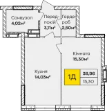  1-кімнатна