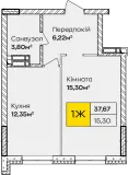  1-кімнатна