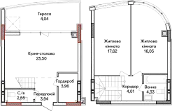 2-кімнатна 80м² номер - 56 зображення з Синергія Буд 2-кімнатна 80м² номер - 56 зображення з Синергія Буд