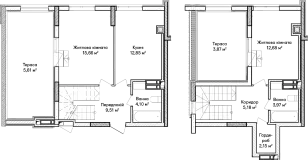 2-кімнатна 78.4м² номер - 54 зображення з Синергія Буд 2-кімнатна 78.4м² номер - 54 зображення з Синергія Буд