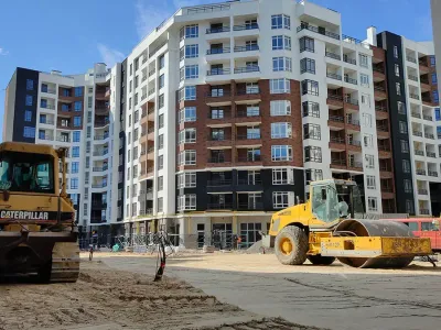 Тривають роботи з облаштування першого двір-парку в ЖК Синергія Сіті