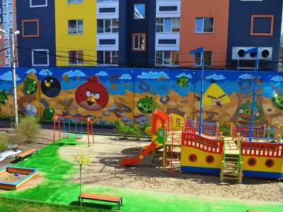 Мурал Angry birds в ЖК "Синергія 2"!