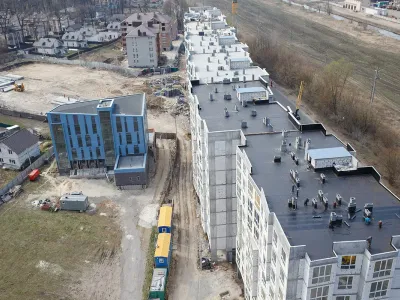 Гідроізоляцію даху на будинках ЖК “Синергія 3+” розпочато згідно з графіком!