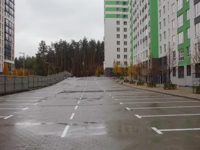 В ЖК City Park II черга триває блогоустрій території: тут облаштовуємо під’їзну дорогу та парковку