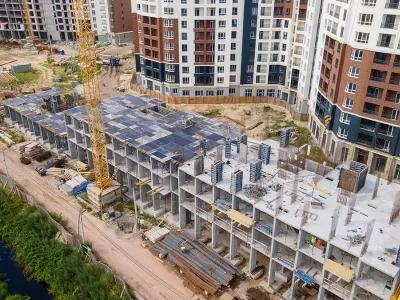 Динамика монолитных работ в 15, 16 и 17 домах ЖК Синергия Сити