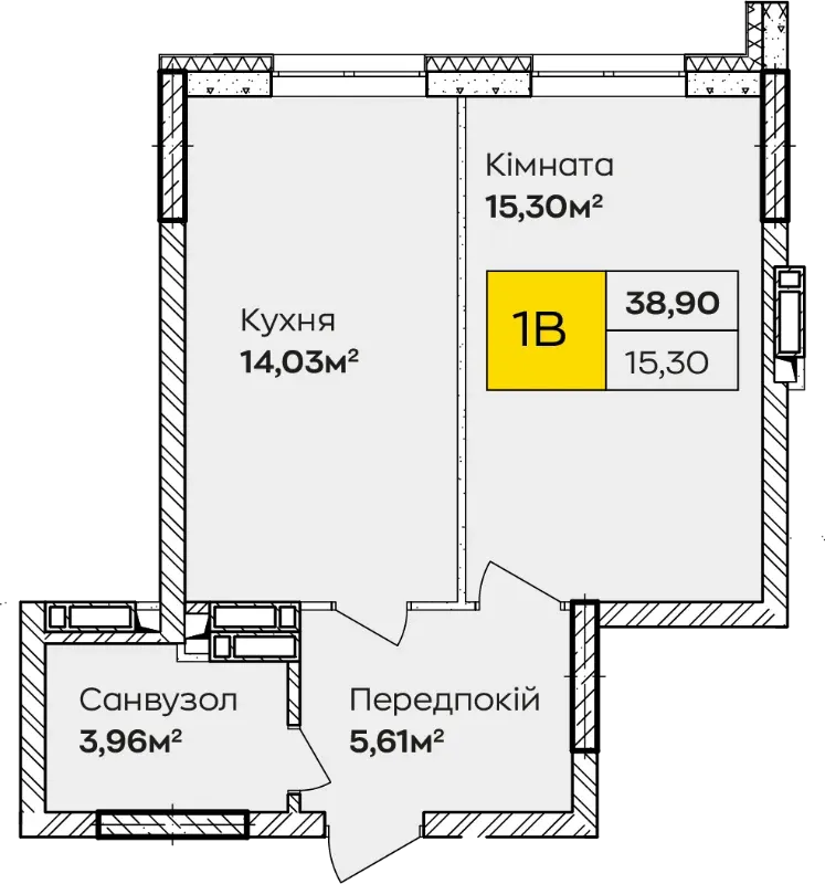 Купити 1-кімнатну квартиру  в Ірпені