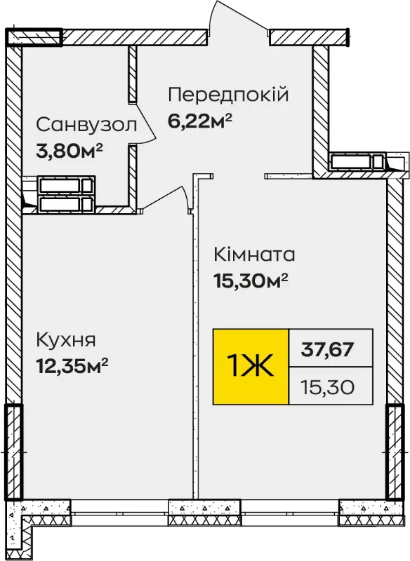 Купити 1-кімнатну квартиру в Ірпені