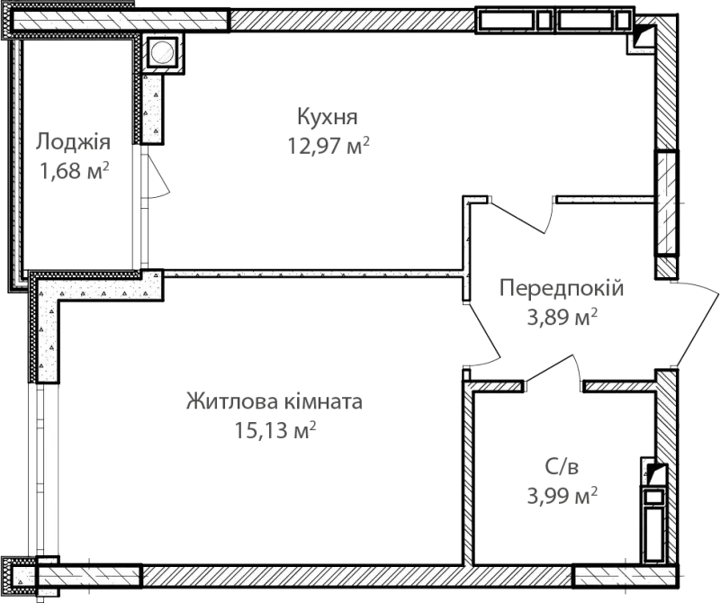 Купити 1-кімнатну квартиру  в Ірпені
