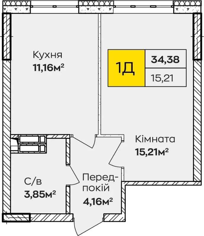 Купити 1-кімнатну квартиру в Ірпені