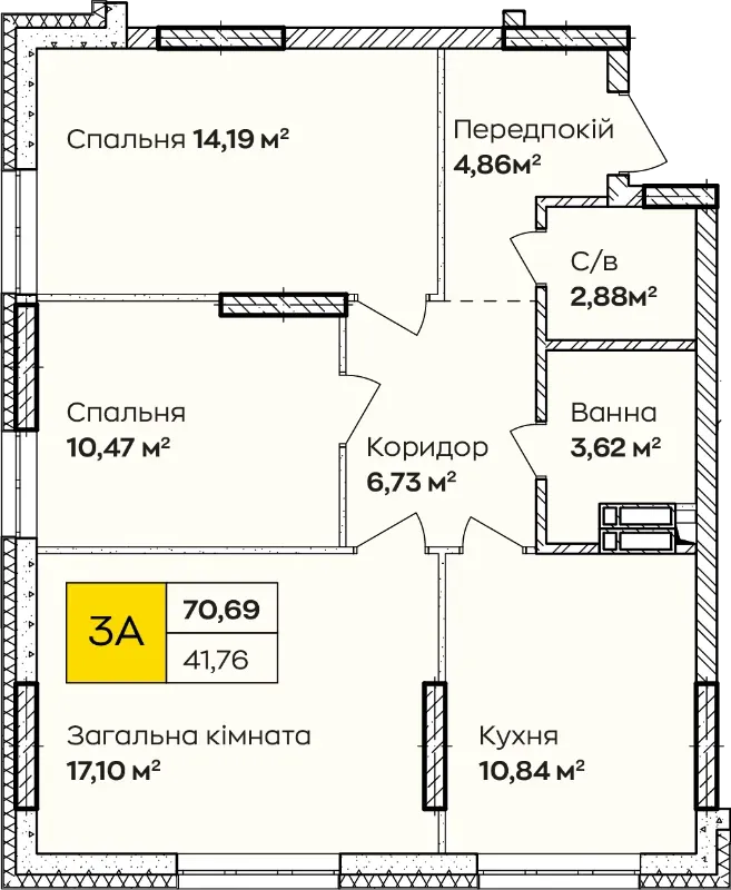 Купити 3-кімнатну квартиру  в Ірпені