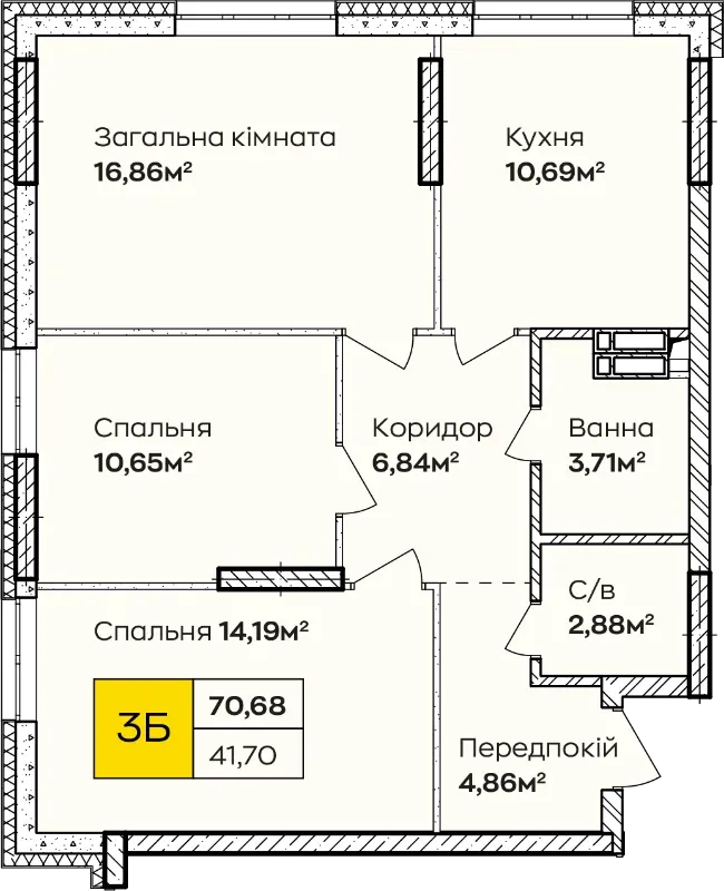 Купити 3-кімнатну квартиру  в Ірпені