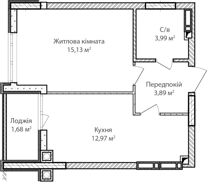 Купити 1-кімнатну квартиру  в Ірпені