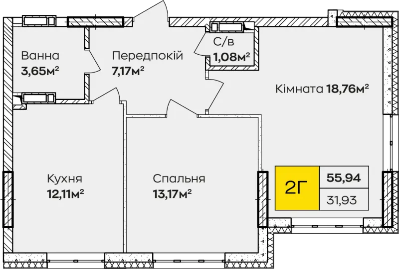Купити 2-кімнатну квартиру в Ірпені