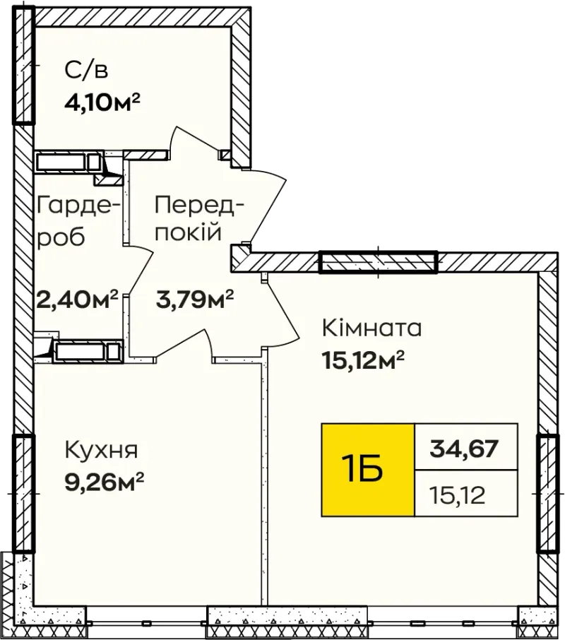 Купити 1-кімнатну квартиру в Ірпені