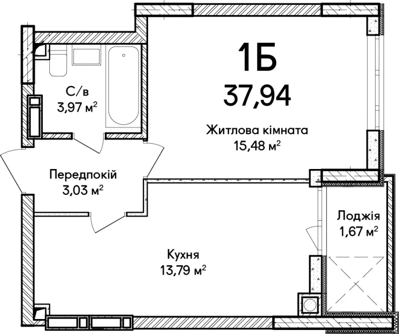 Купити 1-кімнатну квартиру в Ірпені