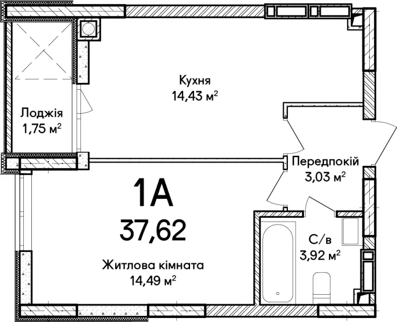 Купити 1-кімнатну квартиру в Ірпені