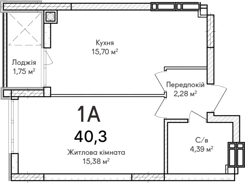 Купити 1-кімнатну квартиру  в Ірпені