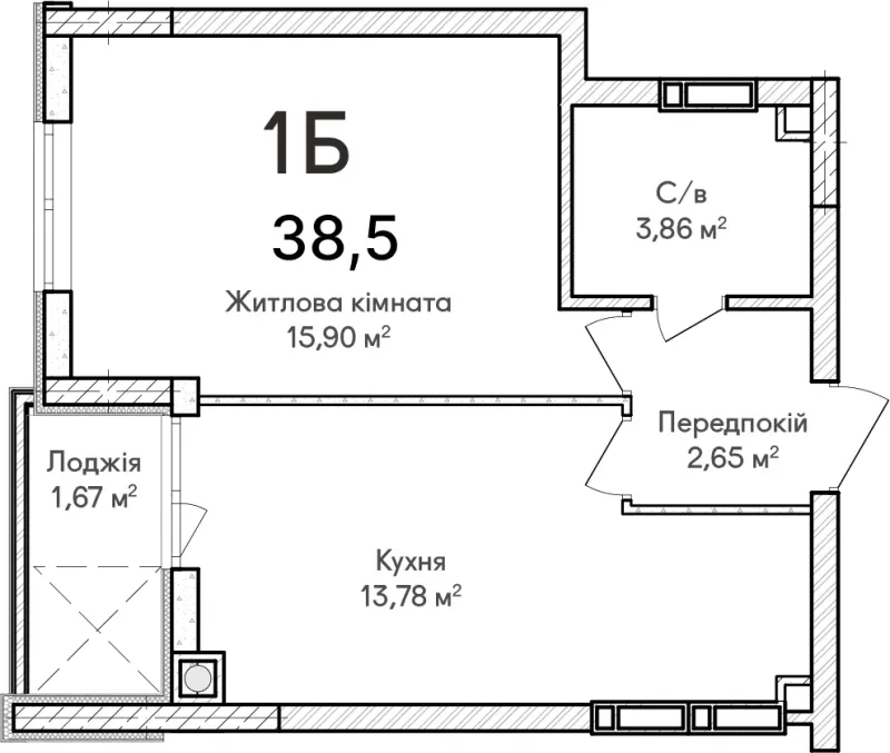 Купити 1-кімнатну квартиру  в Ірпені