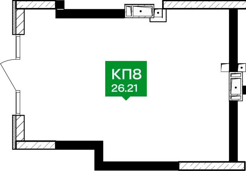 Купить 1-комнатную квартиру  в Ирпене