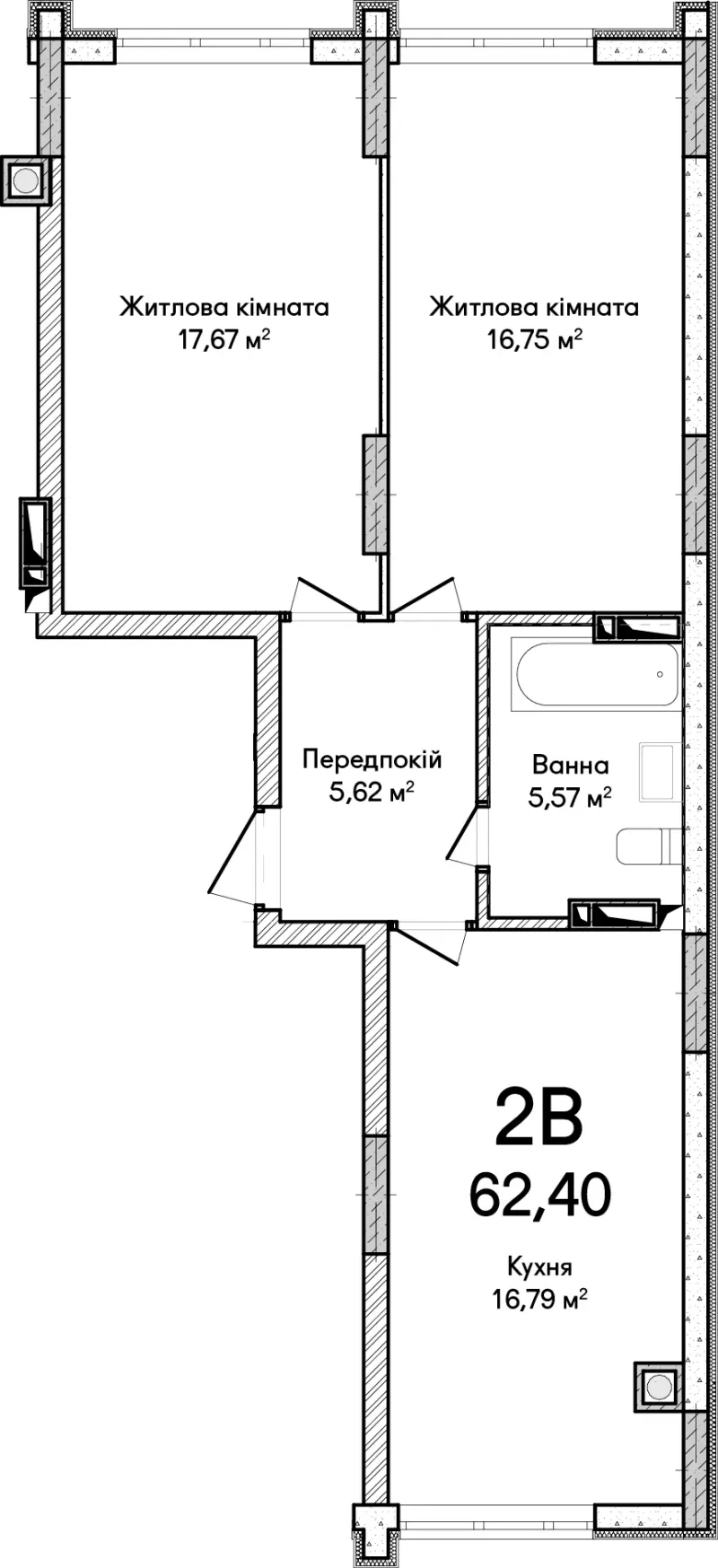 Купити 2-кімнатну квартиру в Ірпені