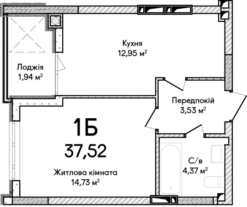 Купити 1-кімнатну квартиру  в Ірпені