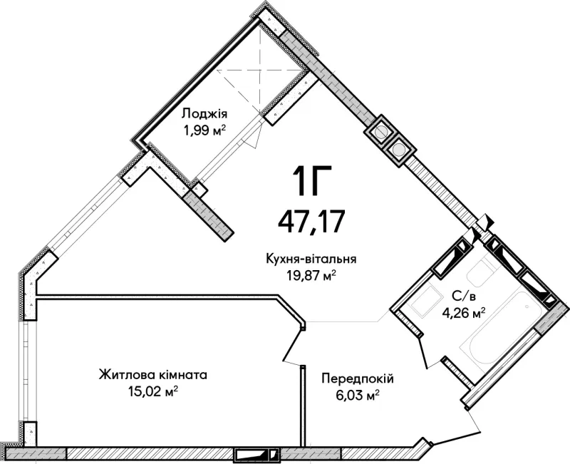 Купити 1-кімнатну квартиру в Ірпені