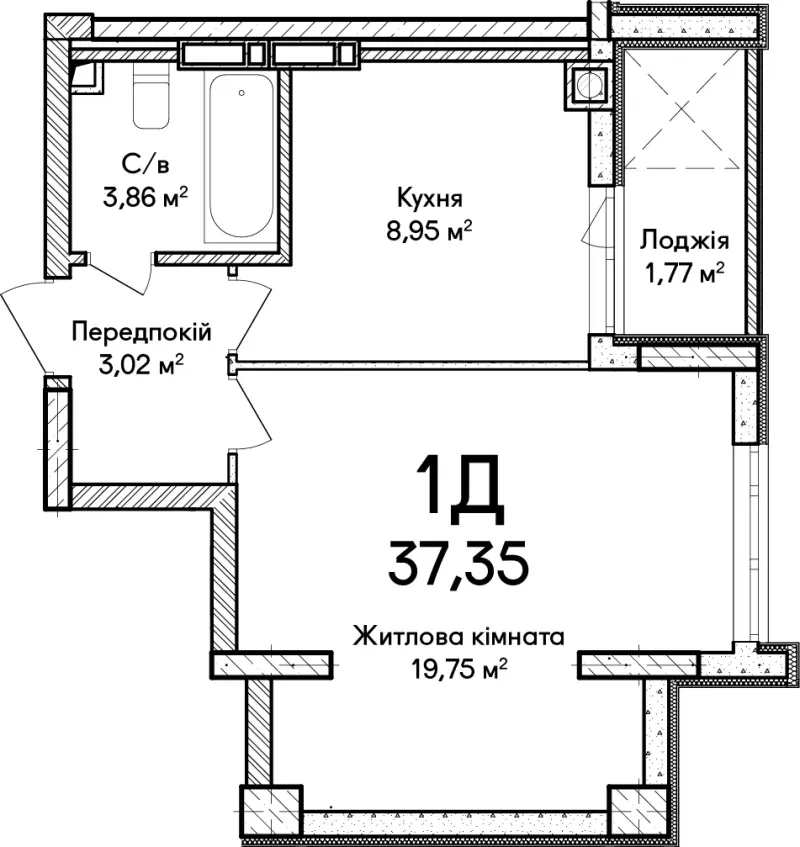 Купити 1-кімнатну квартиру в Ірпені