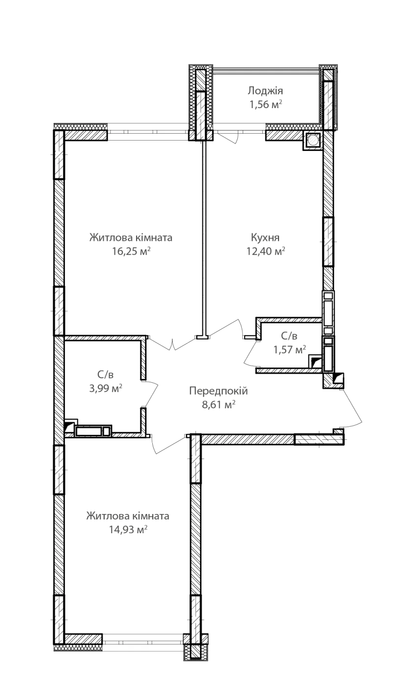 Купить 2-комнатную квартиру  в Ирпене