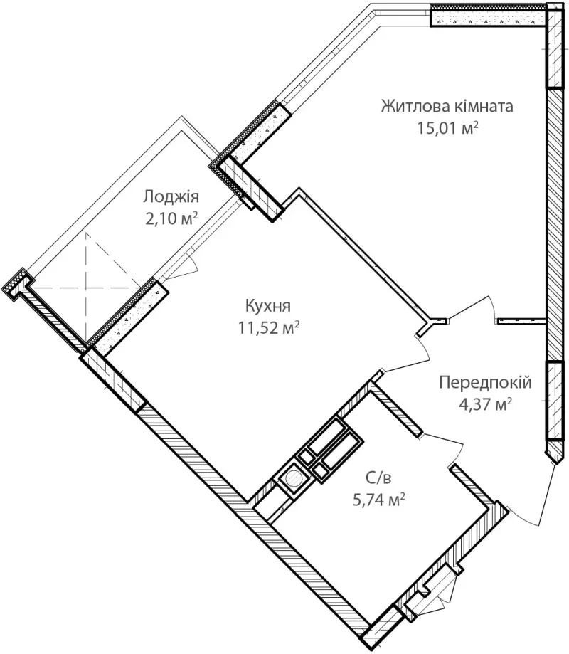 Купити 1-кімнатну квартиру в Ірпені