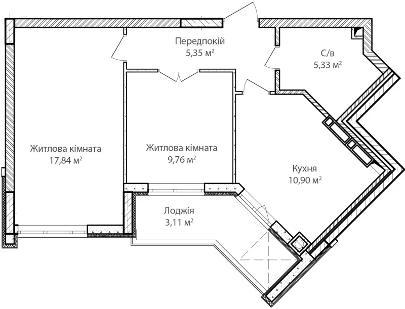 Купити 2-кімнатну квартиру  в Ірпені