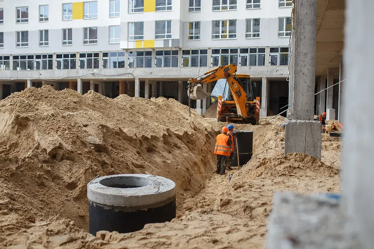 Прокладання мереж водопостачання та каналізації для ЖК Green Side йде за планом - 1