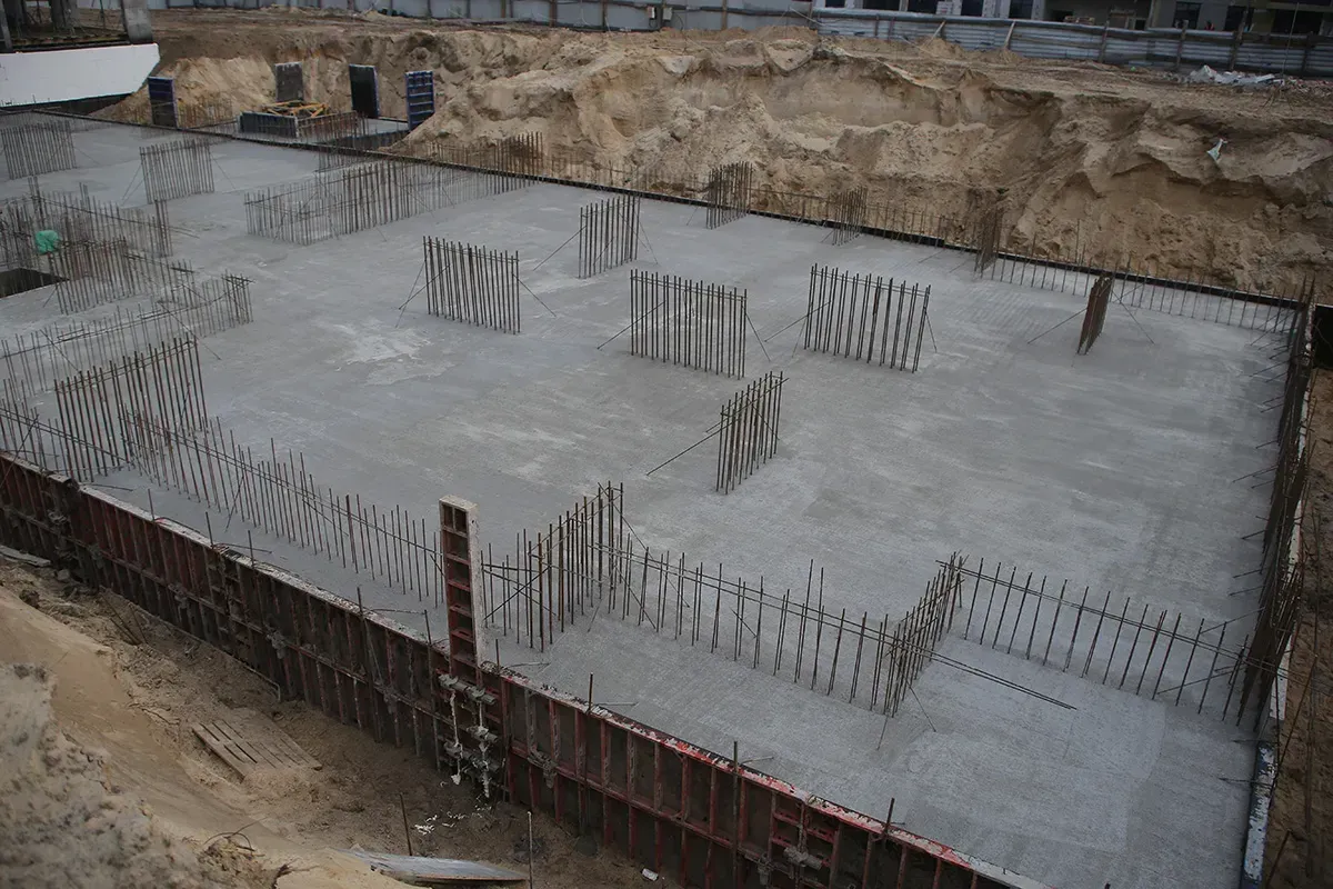 Во втором доме ЖК City Park II очередь обустроили фундаментную плиту - 2